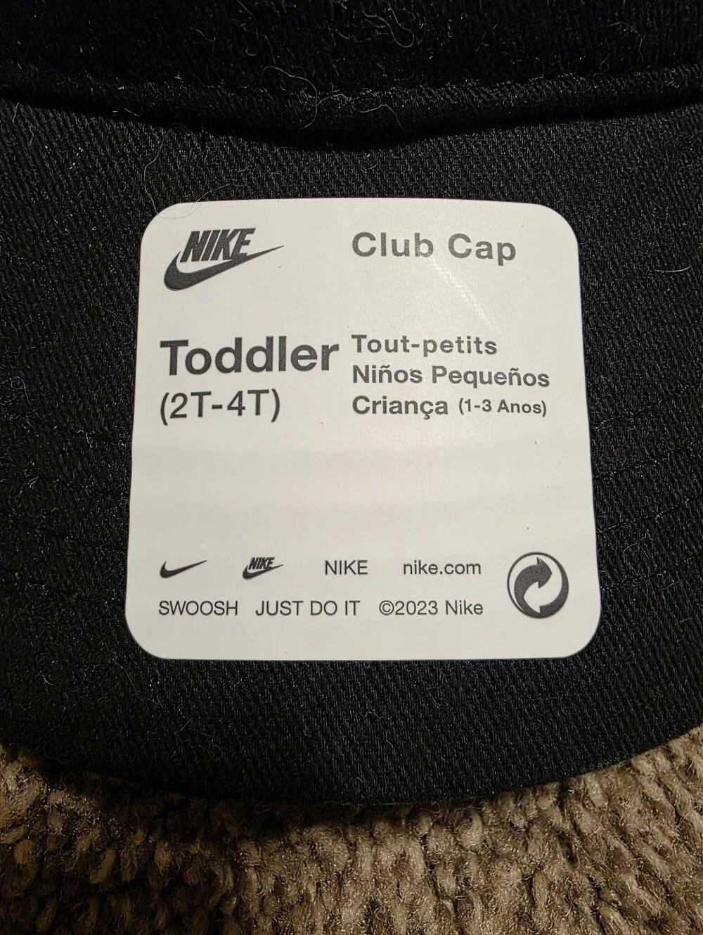 Nike Toddler (2T-4T) Club Hat Black